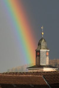 Hammenstedt Kirchturm Regenbogen