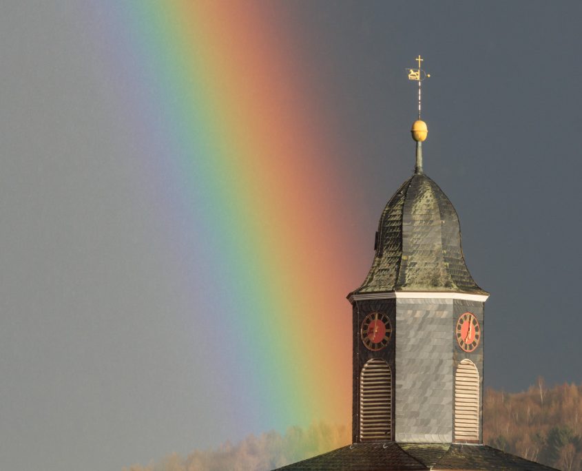 Hammenstedt Kirchturm Regenbogen