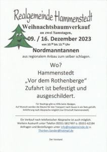 Weihnachtsbaumverkauf 2023